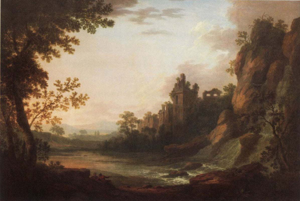 An Ideal Landscape with Figures and Ruins